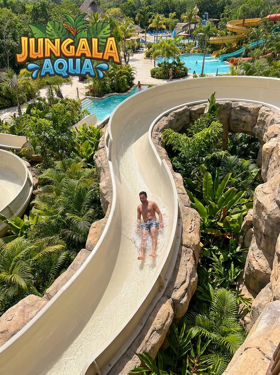 Jungala aqua park near Playa del Carmen