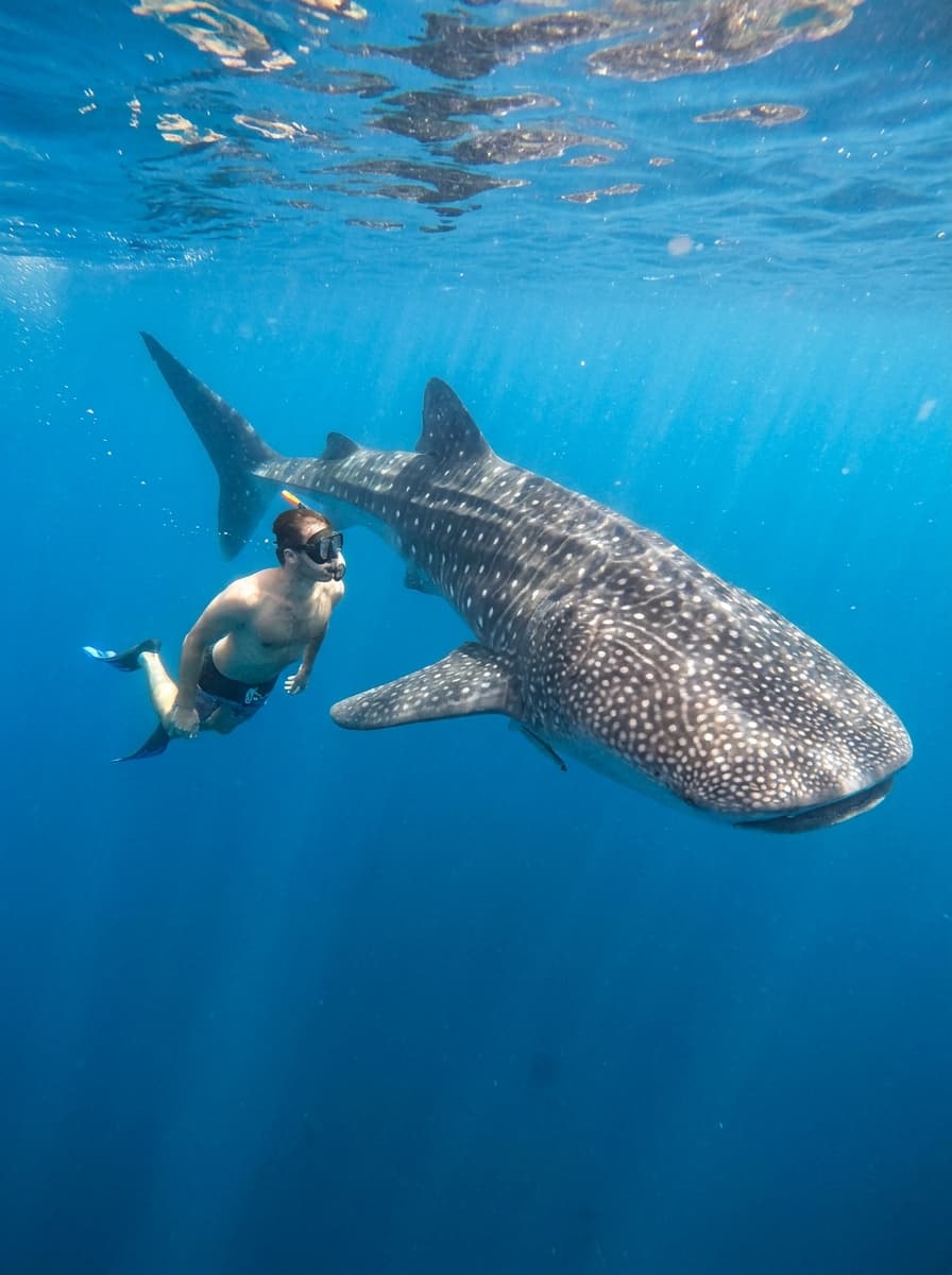 Swimming with whale sharks in the Riviera Maya